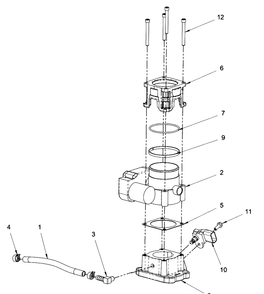 Engine Group - Throttle Body Diagram and Parts List for 076355-03  Briggs and Stratton Generator